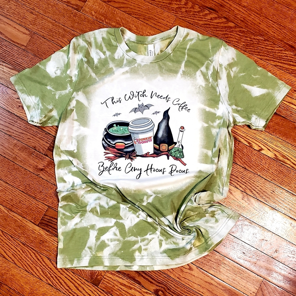 This witch needs coffee Hocus Pocus bleached shirt